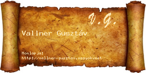 Vallner Gusztáv névjegykártya