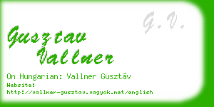 gusztav vallner business card